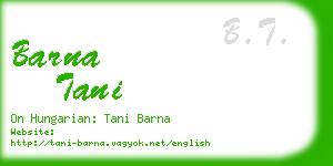 barna tani business card